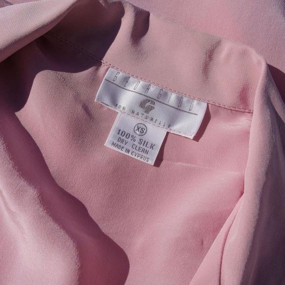 Vintage 90s dusty rose silk button up - Picture 2 of 6